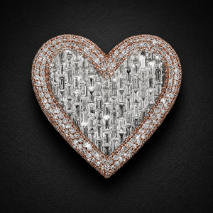 925 Silver <b>Iced</b> Out Hip Hop Diamond <b>Ring</b> Round Cut Heart Shape Diamond <b>Ring</b> with VVS Clarity for Men's from India. - Product Image 6