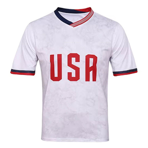 Maillot de football de haute qualité pour homme, bleu, manches courtes, col rond, imprimé numérique, design drapeau, respirant, polyester, vêtements de sport, meilleur choix - Product Image 4