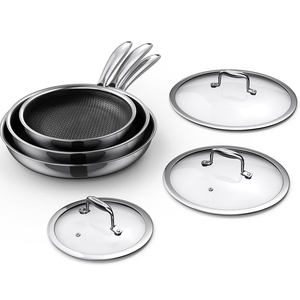 Large Capacity Nonstick Saute <b>Pan</b> With <b>Lid</b> Premium Aluminum Construction Rapid Heat Distribution Technology Durable - Product Image 3