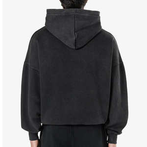 Sweat à capuche pour homme en molleton 100% coton doux avec logo personnalisé, impression personnalisée, tissu respirant 340g - Product Image 4