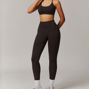 Ensemble de leggings et soutien-gorge de sport pour femmes, deux pièces, vêtements de fitness, vêtements de sport pour la salle de sport, entraînement, exercice - Product Image 6