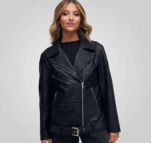 Vintage Genuine Leather <b>Jacket</b> Casual <b>Biker</b> Motorcycle <b>Jacket</b> - Product Image 2