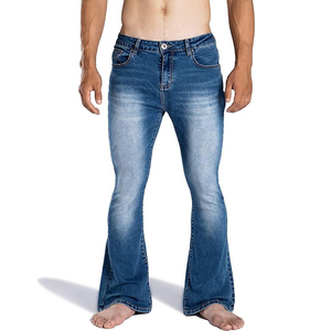 Pantalones Vaqueros de Mezclilla Sólidos, Rectos, de Corte Regular, para Hombre, Estilo Urbano, con Bordado Vintage, Transpirables, Impermeables y Ecológicos - Product Image 1