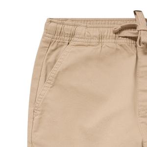 Pantalon chino en coton pour garçons, coupe droite décontractée, style vintage délavé, taille élastique ajustable avec cordon de serrage, extensible, pour l'école, OEM - Product Image 6