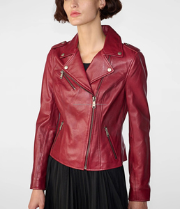 La mejor llegada Chaquetas de mujer Moto Ropa de cuero de alta calidad Chaqueta de cuero de nuevo diseño personalizado de manga completa para mujer - Product Image 3