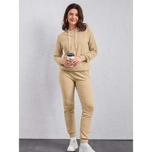 Survêtements pour femmes de couleur personnalisée, best-sellers avec panneau avant vierge, à capuche, pour la course, modèle uni - Product Image 4