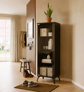 Vitrine en verre haut de gamme de style nordique minimaliste TMG-G402 (Eco) avec porte en verre trempé, idéale pour la maison, l'hôtel, le salon - Product Image 6