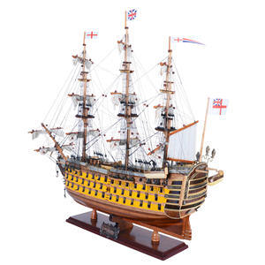 Maquette de navire HMS Victory peinte, modèle de navire en bois de 60 cm à assembler, produits artisanaux, décorations pour la maison - Product Image 2