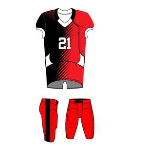Nouveauté, prix de gros, uniforme de football américain, design personnalisé par sublimation, maillot d'équipe à manches courtes, 100% polyester - Product Image 5