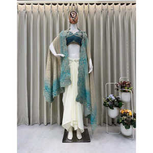 Hermoso Conjunto de Falda, Blusa y Bolero de Organza con Silueta Recta y Cintura Natural para Fiestas - Product Image 5