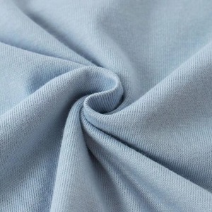 T-shirt décontracté pour homme, bleu clair, à manches courtes, col rond, coupe classique, en jersey de spandex, uni, respirant, sans logo sur le devant - Product Image 6