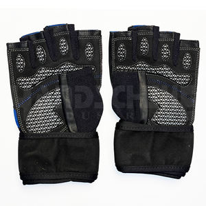 Gants de musculation professionnels bleus et noirs avec rembourrage amélioré de la paume |   Poignée antidérapante de qualité supérieure pour un équipement de musculation ultime - Product Image 2