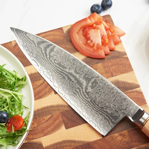 Ensemble de 3 couteaux de chef professionnels multifonctionnels écologiques en acier inoxydable avec manche en bois - Product Image 4
