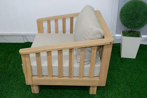 Conjunto de Sofás Esquineros de Madera de Acacia, Duradero, para Exteriores, para Patio, Jardín, Resort y Uso Comercial en Hostelería - Product Image 4