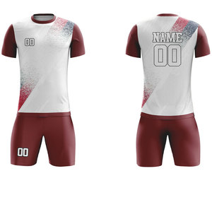 Uniforme de Fútbol para Hombre, Poliéster Sublimado, Manga Corta, Cuello Redondo, Ajuste Atlético, Logotipo Personalizado OEM - Product Image 1