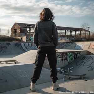 Sudadera de algodón con lavado ácido vintage para mujer, estilo industrial, holgada, para invierno - Product Image 2