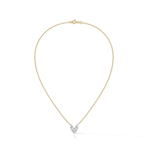 Collar Doble Corazón Marquise Más Vendido, con Diamantes Naturales y Cultivados en Laboratorio, Colgante de Lujo, Joyería Romántica, Regalo para Mujer - Product Image 1