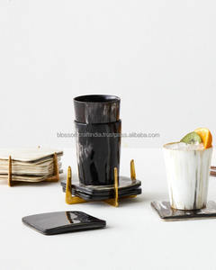 Ensemble de sous-verres en corne artisanale éthique, finition de luxe, pour hôtels, restaurants, bars, cafés, maisons, décoration de table, protection - Product Image 3