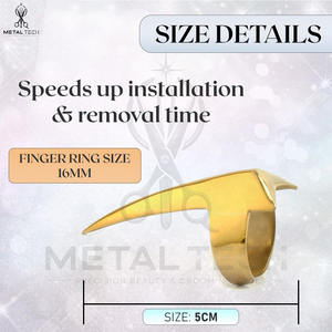 Hair Parting & Sectioning Ring Stainless Steel Finger <b>Tool</b> For Braiding Hair Pick For Precise Durable Product Uses For Salons - Product Image 2