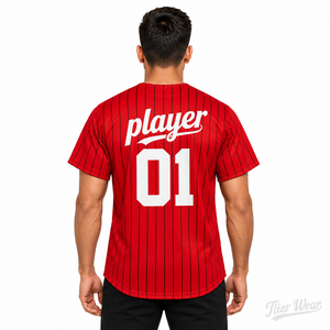 Camiseta de béisbol personalizada para hombre, manga corta, con botones, deportiva, con el número 01, camiseta de béisbol al por mayor - Product Image 4