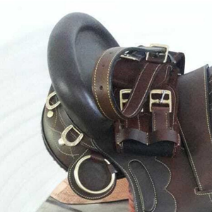 Selle de cheval noire australienne professionnelle, style traditionnel, équipement d'équitation pour la randonnée équestre, le ranch et l'équitation quotidienne - Product Image 2
