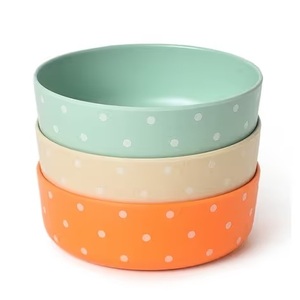 Premium Hand Painted Ceramic Serving Bowl Modern Polka Dot Design Deep Glazed Finish for Contemporary Kitchen Styling - Product Image 3