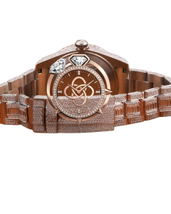 Montre en moissanite de qualité supérieure pour hommes, entièrement sertie de diamants VVS, acier inoxydable, montre-bracelet de luxe - Product Image 4