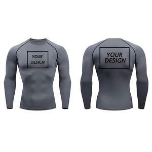 Sublimation Printed Breathable Rashguard Men Long Sleeve Athletic Compression Top for MMA Brazilian Jiu Jitsu Fitness Training - Product Image 4