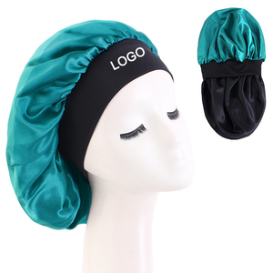 High Quality Satin Sleep Cap Silk <b>Bonnet</b> for Women Large Size Hair Protection Night Cap Custom Logo - Product Image 4