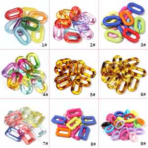 Cadena Larga de Resina, Estilo Moderno, Mezcla de Colores, Punk, Hueca, Grande, Gruesa, de Varias Piezas, Decoración para el Hogar, Hecha a Mano - Product Image 2