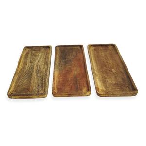 Vente en gros de plateau de service en bois naturel fait à la main taille personnalisée écologique pour hôtels restaurants occasions alimentaires vendeur populaire - Product Image 5