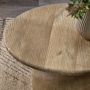 New Modern Pattern Living Room Home Hotel Solid Mango <b>Wooden</b> <b>Round</b> Shape Latest Style Coffee <b>Table</b> With Custom Finish - Product Image 5