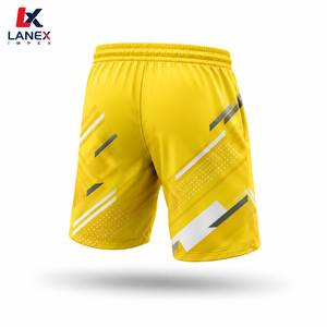 Shorts de plage jaunes pour hommes, séchage rapide, personnalisés |   Maillots de bain sublimés |   Maillot de bain léger en polyester avec poche zippée - Product Image 3