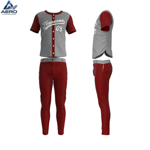 Premium Quality Custom Made Lightweight Breathable Team Personalized Full Button Jersey and Professional Pants <b>Baseball</b> <b>Set</b> - Product Image 2