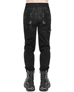 Jeans de motard noirs de qualité supérieure Vente en gros de pantalons gothiques respirants design personnalisé pour hommes à séchage rapideCoupe régulière - Product Image 4