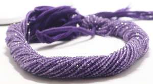 Cuentas facetadas de amatista africana natural AAA de 2 mm, micro cuentas facetadas de amatista para la fabricación de joyería, suministros al por mayor. - Product Image 6