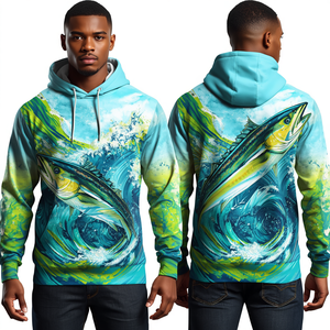 เสื้อฮู้ดตกปลาทรอปิคอล เคอร์เรนท์ วาฮู แบรนด์ Bright Ocean Performance Wear - Product Image 4