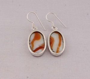 925 <b>Sterling</b> <b>Silver</b> Jasper <b>Earrings</b> Natural Black and White Gemstone Marquise <b>Dangle</b> <b>Earrings</b> Handmade Jewelry Wholesale - Product Image 6