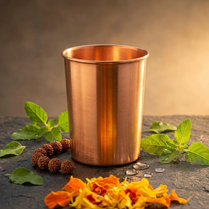 Vaso de Agua Hecho a Mano 100% Cobre Puro, de Lujo, Ecológico, Apto para Lavavajillas y Microondas, con Diseño Personalizado, Unisex, para Hogar, Oficina, Gimnasio, Fiestas - Product Image 5