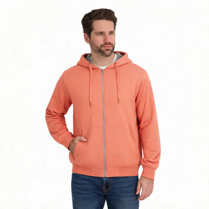 <b>Men</b> Coral Zip Up Hoodie <b>Sherpa</b> Lined <b>Fleece</b> Sweatshirt Casual Winter Outerwear Custom Wholesale Apparel Manufacturer - Product Image 1