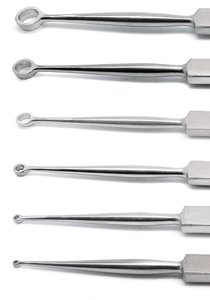 Juego de Curetas Dérmicas Manuales de Alta Calidad, 6 Piezas, 1mm-6mm, Acero Inoxidable de Grado Médico, Instrumentos Quirúrgicos con Certificación CE para Otorrinolaringología - Product Image 2