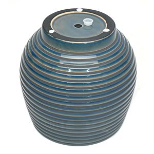 Maceta Grande de Cerámica Esmaltada Lynlee - Azul, para Plantas de Interior y Exterior - Product Image 4