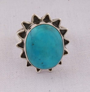 Handcrafted 925 Sterling <b>Silver</b> Amethyst Classic Bezel Setting Vintage Oval Gemstone Sunburst Sawtooth Border <b>Statement</b> <b>Ring</b> - Product Image 2