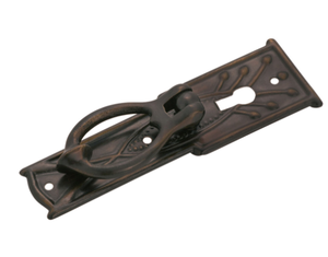 Poignée de meuble en laiton H102 x L33mm avec trou pour clé, finition polie laquée pour armoire de cuisine - Product Image 3