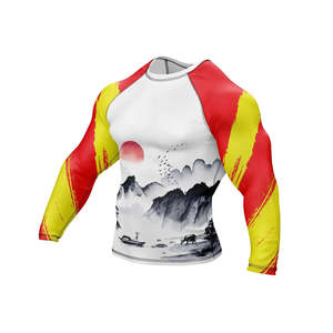 Top Selling Best Product Rash Guard In <b>Long</b> <b>Sleeve</b> Latest Design Mma Wear Solid Color Rash Guard - Product Image 3