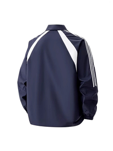 แจ็คเก็ตวาร์ซิตี้สไตล์วินเทจสำหรับทุกเพศ ขายส่ง ปักอักษรแบบ Letterman กันลม เป็นมิตรกับสิ่งแวดล้อม สตรีทแวร์ ทนทาน เหมาะสำหรับฤดูหนาว แบบเรียบๆ สไตล์เบสบอล - Product Image 5
