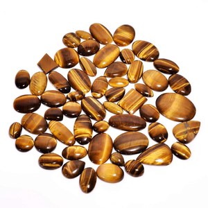 Natural Yellow <b>Tiger</b> <b>Eye</b> Mix Shape Cabochon Loose Gemstone Flat Back Healing Bulk Hand Polished Wholesale Gemstone Cabs - Product Image 6