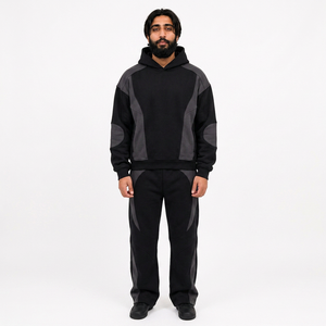 Conjunto de sudaderas con capucha de algodón personalizadas para marcas de ropa masculina con conjunto de sudaderas con capucha personalizadas al por mayor y proveedor estadounidense de sudaderas con capucha al por mayor - Product Image 5
