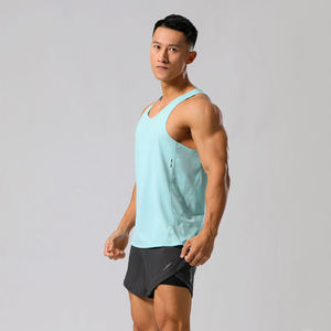 Camiseta sin Mangas para Hombre, Tejida y Transpirable, Estilo Urbano, Ecológica, 100% Poliéster, Logotipo Personalizado, Venta al Por Mayor, Mejor Calidad - Product Image 2