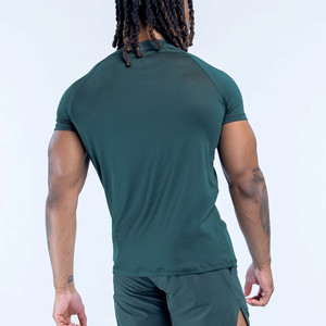 Nouveau design, logo personnalisé, t-shirt noir slim fit pour homme, entraînement sportif, été, tissu respirant et léger, vêtements de sport pour moi - Product Image 2